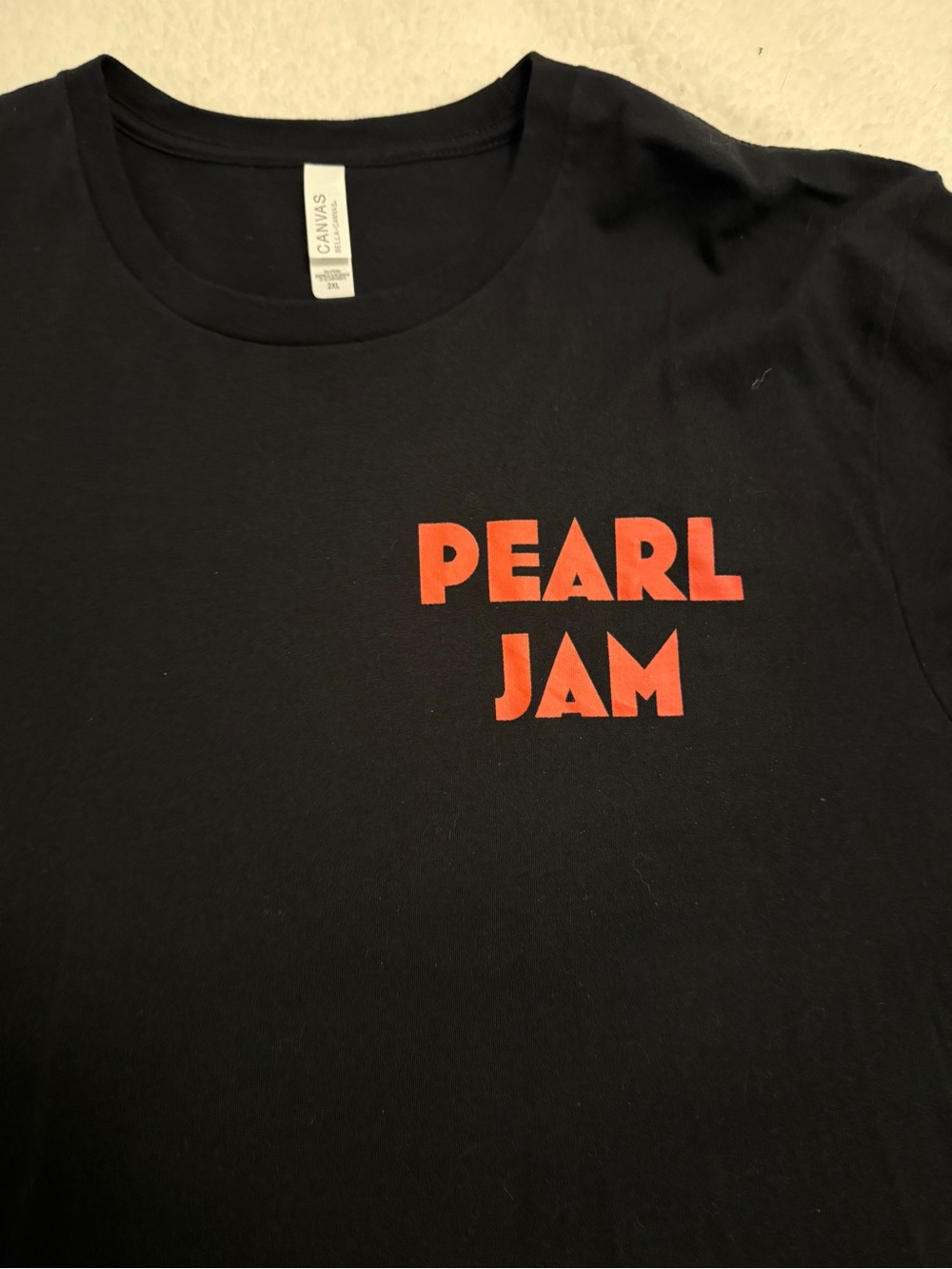 Pearl Jam Black Tee with Red Logo - Men's Casual tee Shirt